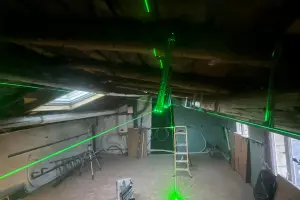 Chantier en cours avec laser